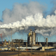 The Syncrude oil sands extraction facility, of which Suncor owns the majority, near the town of Fort McMurray in Alberta Province, Canada.